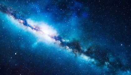 Wall Mural - blue galaxy outer space background