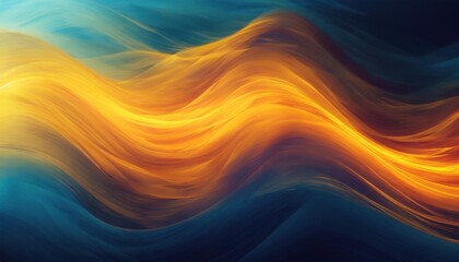 Wall Mural - abstract background with blue orange and yellow waves vector illustration generate ai