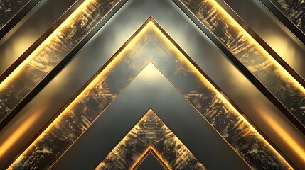 Wall Mural - Design an abstract concept with metallic gold arrows a abstract background