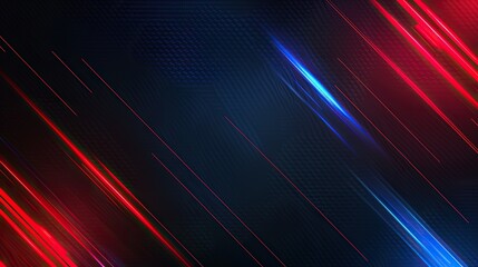 Poster - an abstract background to shape the creative for a poster, minimalistic, dark background, red and blue neons, carbon fibre material, minimalist,