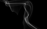 Fototapeta Desenie - Dark abstract background with a glowing abstract waves