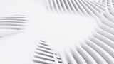 Fototapeta Łazienka - Abstract Curved Shapes. White Circular Background.