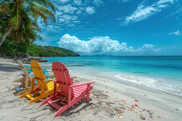 beach sea tropics island paradise travel summer ocean vacation nature water palm blue exotic coast caribbean landscape