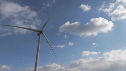 Poster - Eolienne et ciel bleu