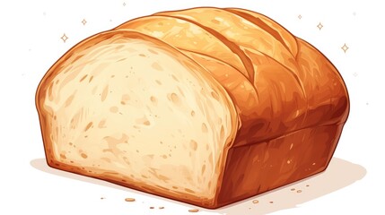 Sticker - 2d icon of a slice of bread in format