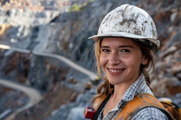 Mining engineer woman