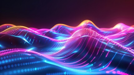 abstract neon waves backgrounds
