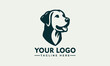 © syahed - labrador retriever vector logo of a dog head (Labrador Retriever) on white background Pet