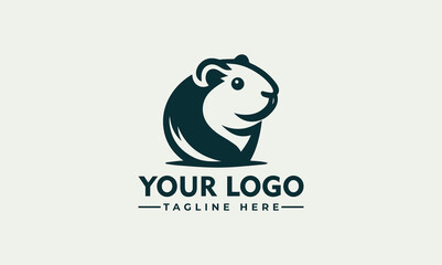 Wall Mural - Guinea pig logo design vector illustration perfect for a pet related business