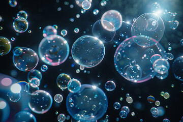 Wall Mural - Abstract bubbles background.