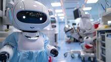 Cute And Cuddly Robots Assisting With Medical Procedures  AI Generated Illustration