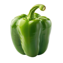 Wall Mural - A green pepper set against a transparent background