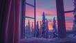 Waking up in the Aurora Pod is like waking up in a winter wonderland. Open your pod door to a breathtaking view of snowcovered trees and the ethereal glow of the Northern 2d flat cartoon.