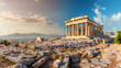 View of the Acropolis from the Agora,generative ai
