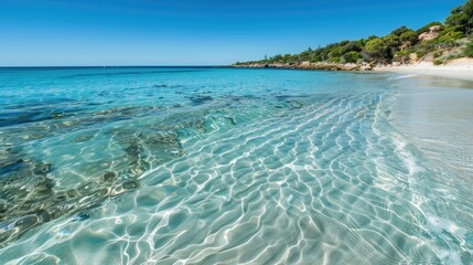 Wall Mural - Clear waters and the coastline at Meelup Beach, Dunsborough, Western Australia