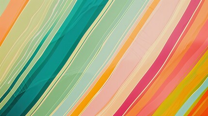 Wall Mural - background image of linear design of happy colors 