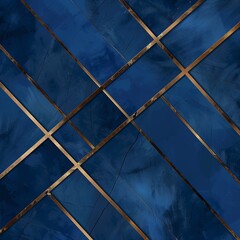 Majestic Sapphire Canvass Adorned by Gilded Veins