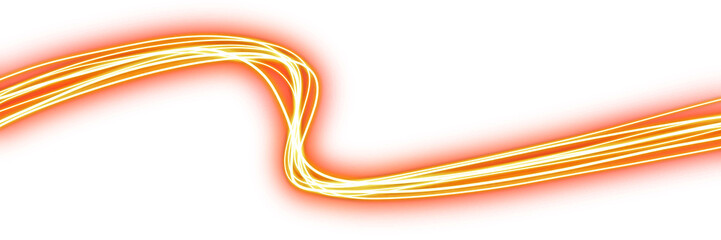 Wall Mural - modern yellow neon speed line