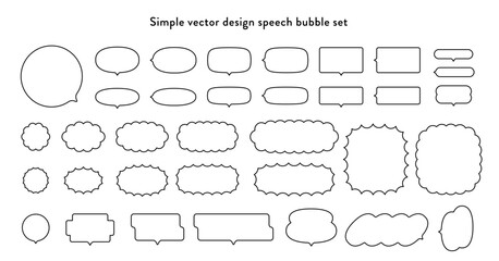 simple vector design speech bubble set