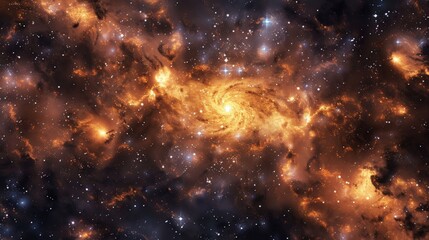 Wall Mural - Within the cosmic neighborhood, the close proximity of galactic arms and spiral structures paints a mesmerizing tableau of cosmic beauty and complexity, inviting us to explore the mysteries of the 