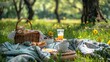 Picnic in a park with zero waste practices