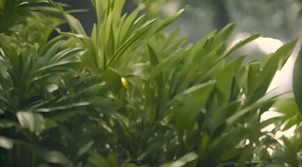 Wall Mural - animation zooming into a plant decor evolving into different botanical backgrounds