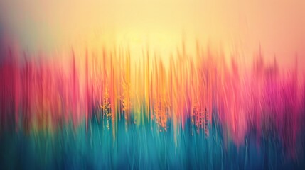 Poster - Colorful forest with distant trees