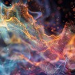 Abstract quantum realm, particles and waves in vibrant motion