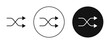 Shuffle vector icon set. repeat random loop line icon. switch or rearrange music icon for Ui designs.