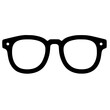 glasses isolated on white icon Generative AI