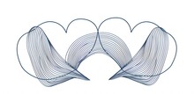 Simple Line Art Of Two Hearts On A Single Wavy Path