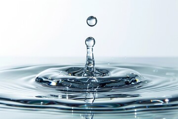 Poster - Generative AI : water drop isolate white background