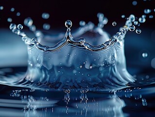 Poster - Generative AI : Falling water, Make a splash, Water wave, Small water droplets