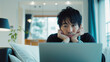 © Kyohei Kaneko - ノートパソコンを前に悩む男性 Depressed man with anxiety before screen
