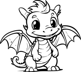 Poster - Cute mini dragon drawing