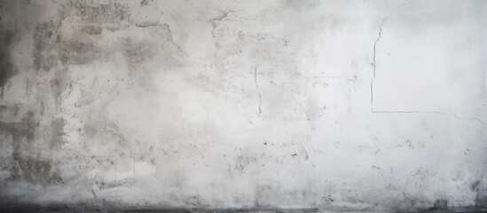 Canvas Print - Closeup of grey concrete wall casting a shadow, with monochrome photography