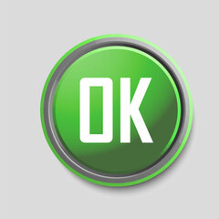 OK icon 3D vector