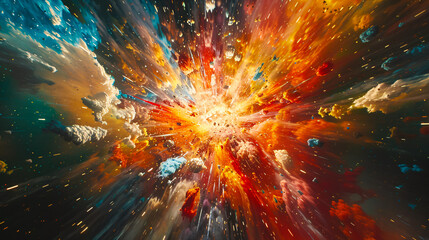 Wall Mural - Fast travel through a blue. abstract universe. highlighting futuristic concepts of galaxy exploration