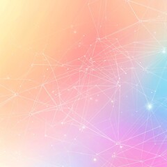 Wall Mural - simple yet powerful cyber security network lines on a soft gradient background