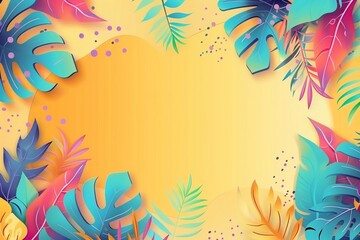 Vibrant summer bliss, Colorful banner designs.