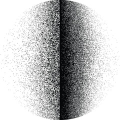 Wall Mural - distorted geometric shape . minimal art design . noise destroyed logo . trendy grainy shapes . graph