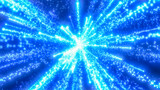 Fototapeta Do przedpokoju - Blue festive bright energy magical fireworks salute explosion with light rays lines and energy particles. Abstract background