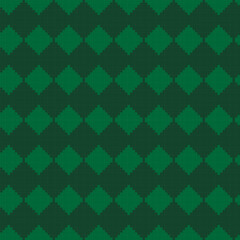 Wall Mural - Green Argyle Fair Isle Seamless Pattern Design