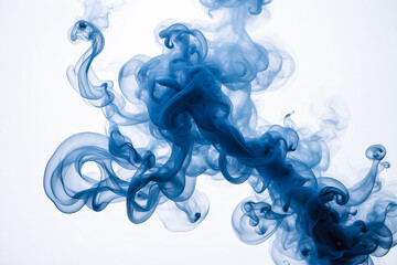 Canvas Print - Bizarre smoke on white background