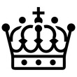 Simple Royal Crown Line Art Icon