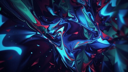 Wall Mural - abstract red blue green triangle wallpaper