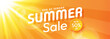 Summer Sale background. Vector illustration of a shining summer background.