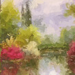 Oil painting and various floral landscapes, ponds, forests, deer, chrysanthemums, lotus leaves, and lotus flowers