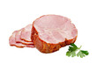 Pork neck carb on a white background. Ready to eat. Isolated