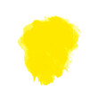 Gelber Farbklecks - Farbspritzer auf weißem Hintergrund